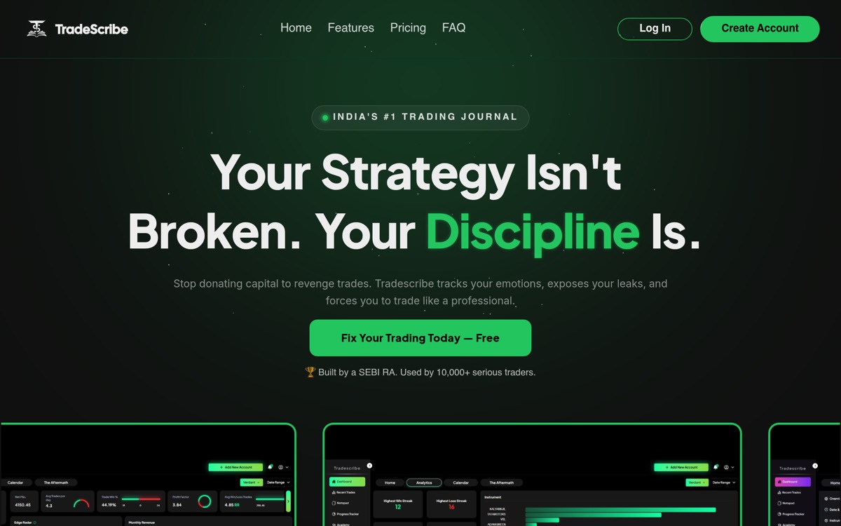 Tradescribe: Trading Platform